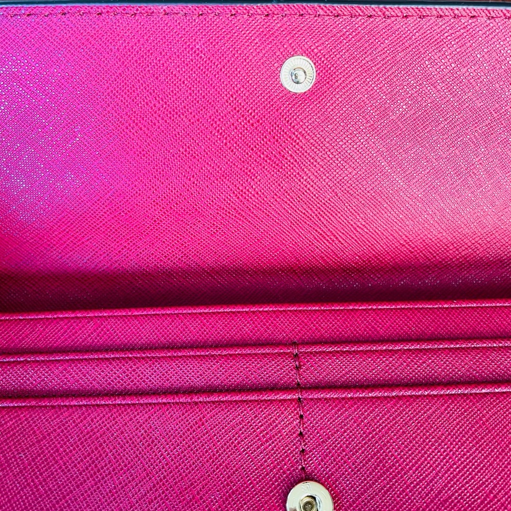NWT Michael Kors Jet Set Travel flat wallet in raspberry - Picture 2 of 7